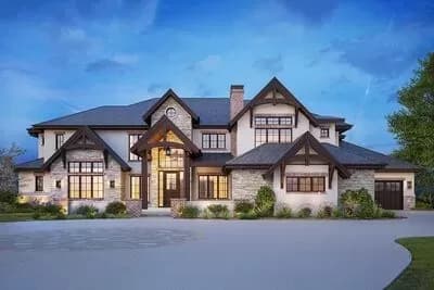 New American Craftsman Plan with 2 Laundry Rooms - 5628 Sq Ft
