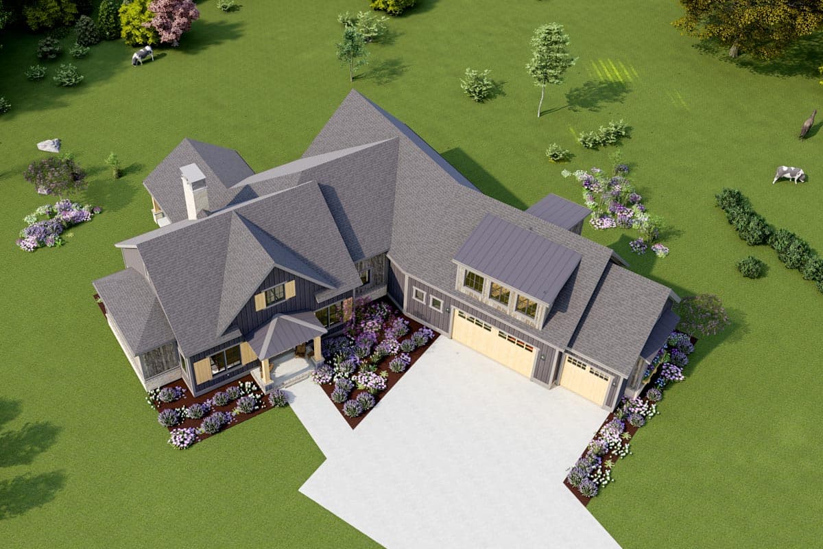 Plan 64527SC: 3 Bedroom Modern Craftsman with Large Bonus Above Angled Garage - Image #9 - Country, Craftsman, Mountain, New American, Rustic