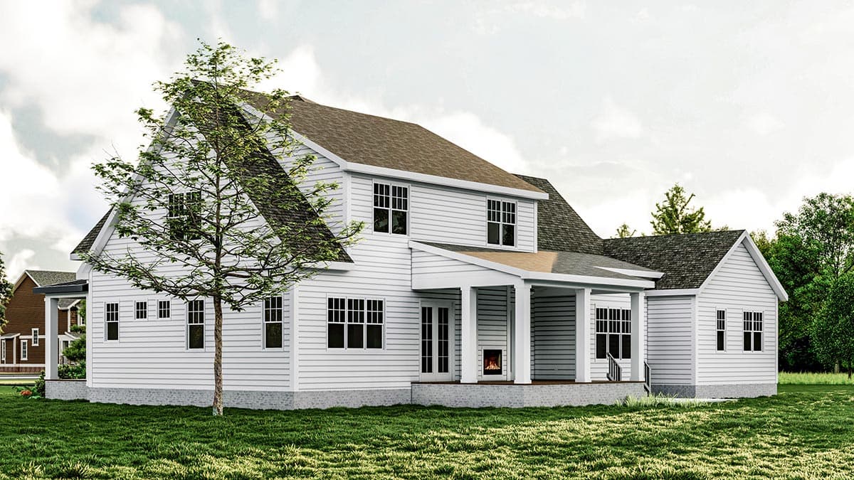 Plan 500082VV: 4-Bedroom New American Home Plan with Screened Porch - 3450 Sq Ft - Image #7 - Country, Craftsman, Modern Farmhouse, New American