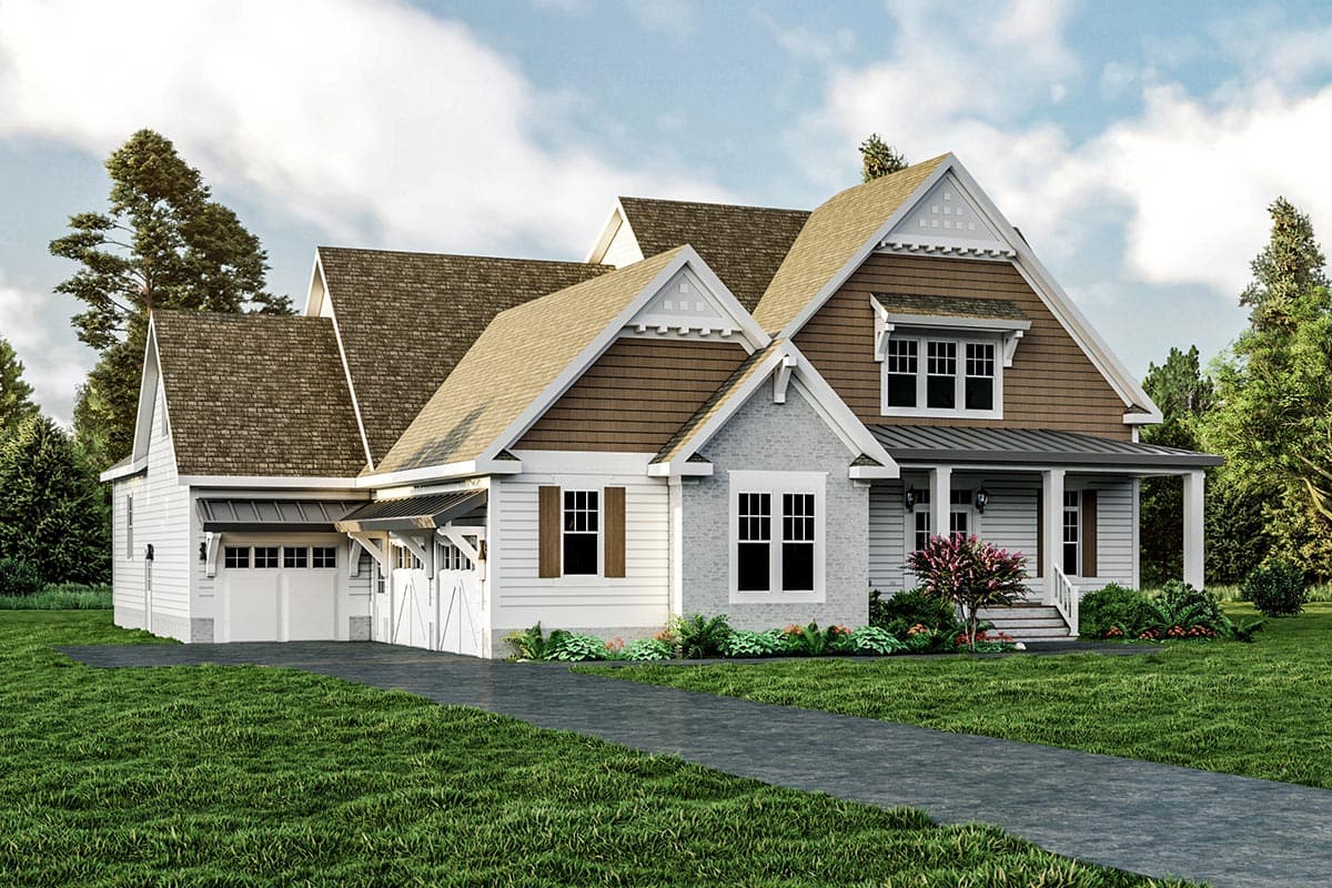 Plan 500082VV: 4-Bedroom New American Home Plan with Screened Porch - 3450 Sq Ft - Image #10 - Country, Craftsman, Modern Farmhouse, New American