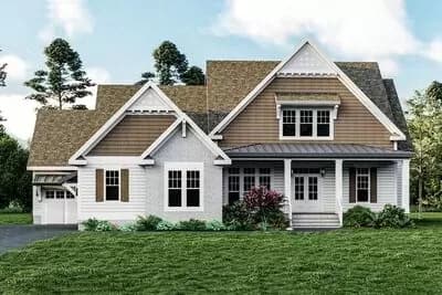 4-Bedroom New American Home Plan with Screened Porch - 3450 Sq Ft