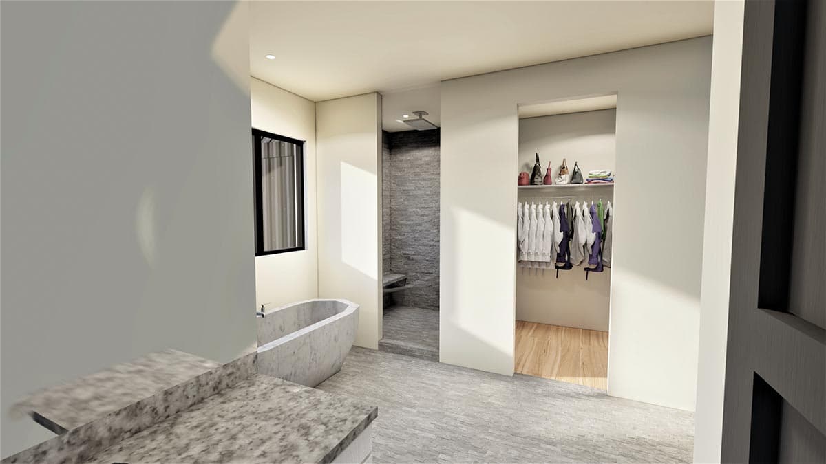 Plan 490030NAH: 2-story Scandinavian-style House Plan with 2-car Garage - Image #10 - Contemporary, European, New American, Scandinavian, Transitional, Vacation