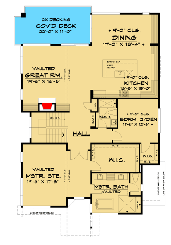 Plan 666167RAF: 2-Story Contemporary Northwest Home Plan with Second-level Living Space - Floor Plan - 2nd Floor - Contemporary, Modern, Northwest, Prairie