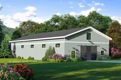 Large Workshop Plan with Office Space and More