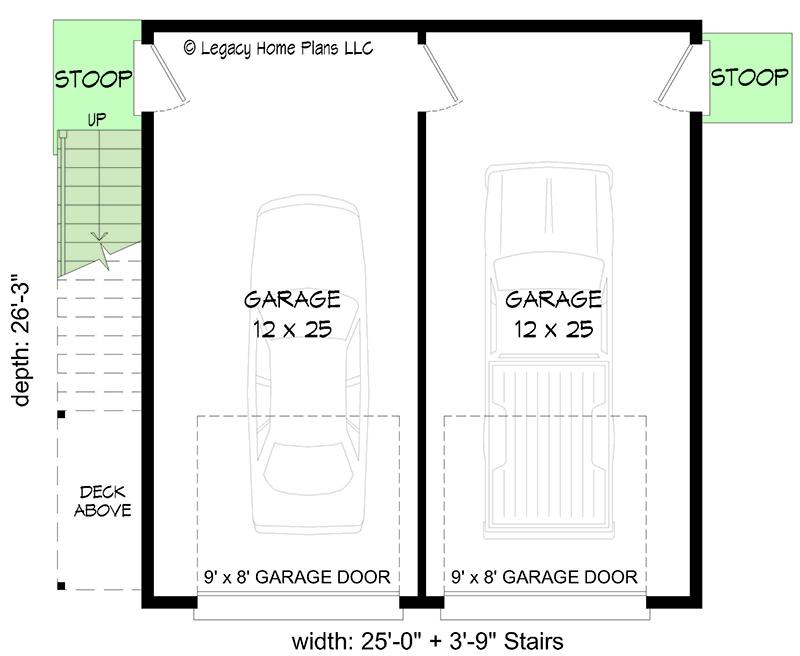 Plan 68989VR: Contemporary ADU with Oversized Second Floor Windows - Floor Plan - Main Level - Carriage, Contemporary, Mountain, Vacation