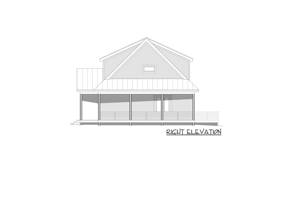 Plan 68992VR: Mountain Home Plan with 2-car Drive-under Garage and 2-Story Great Room - Image #7 - Country, Craftsman, Mountain, Vacation