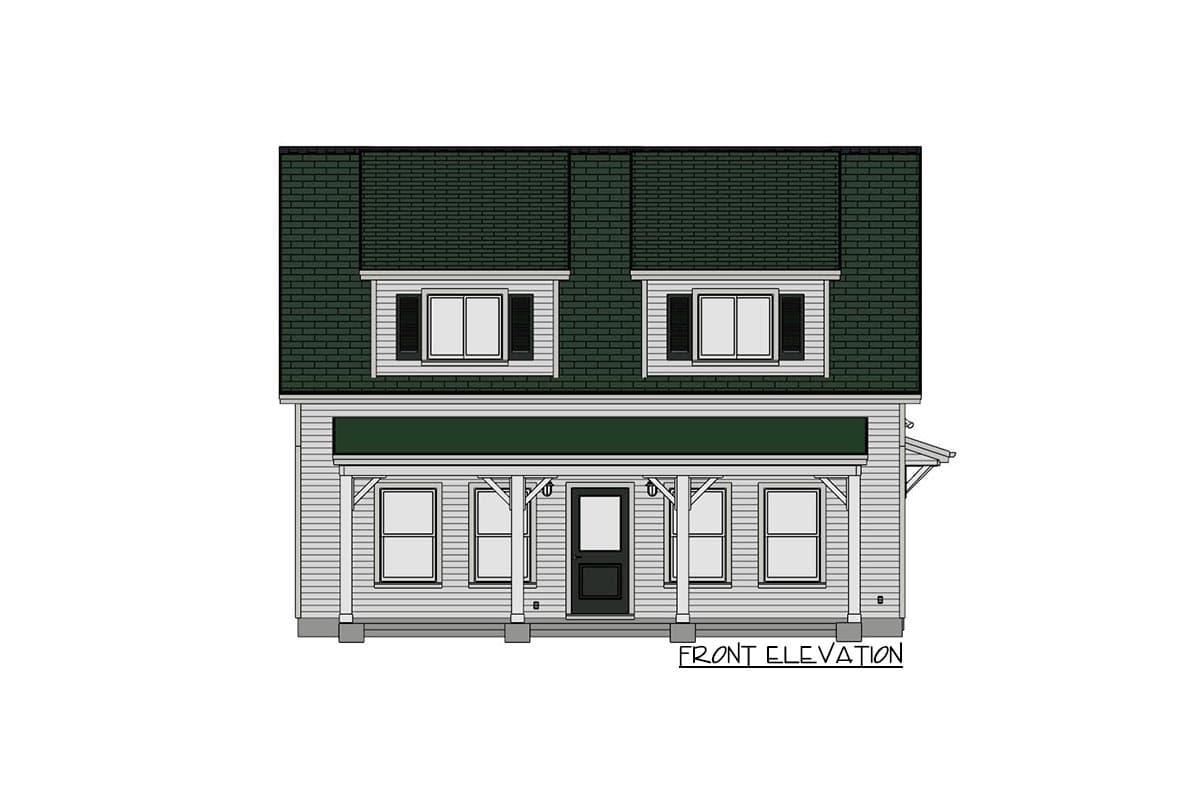 Plan 430820SNG: 736 Square Foot ADU with Upstairs Fireplace - Image #7 - Carriage, Cottage, Country