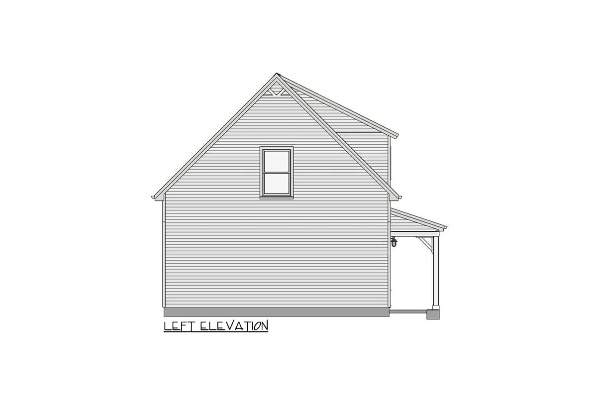 Plan 430820SNG: 736 Square Foot ADU with Upstairs Fireplace - Image #8 - Carriage, Cottage, Country