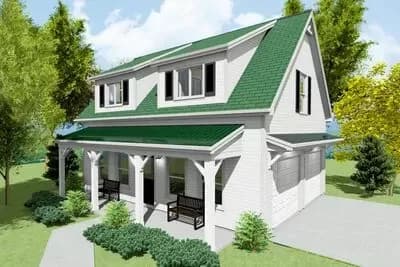 736 Square Foot ADU with Upstairs Fireplace