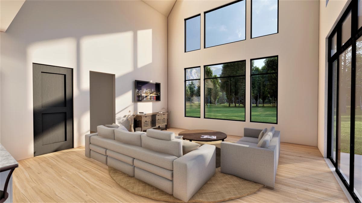 Plan 490031NAH: Scandinavian-style House Plan with Main-floor Master Bedroom - Image #7 - Contemporary, European, Modern, New American, Scandinavian, Transitional