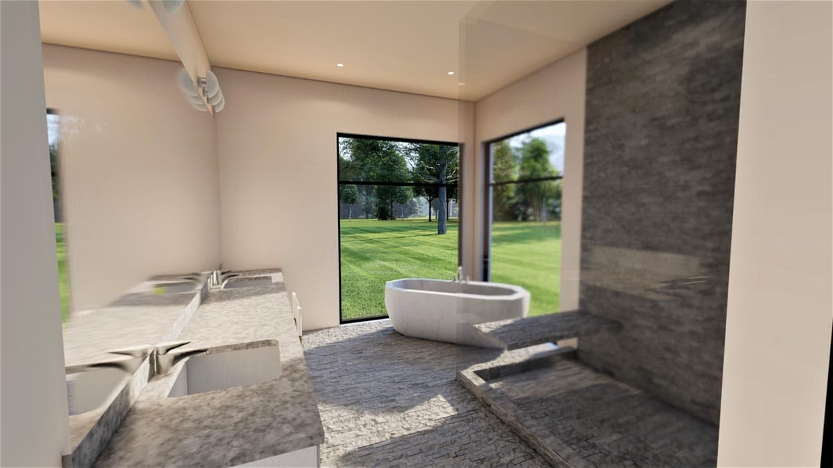 Plan 490031NAH: Scandinavian-style House Plan with Main-floor Master Bedroom - Image #9 - Contemporary, European, Modern, New American, Scandinavian, Transitional