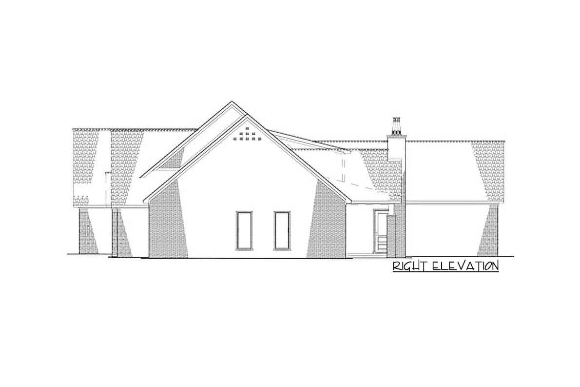 Plan 70767SND: Modern French Country Home Plan with Bonus Room - 2662 Sq Ft - Image #5 - Craftsman, French Country, New American, Transitional