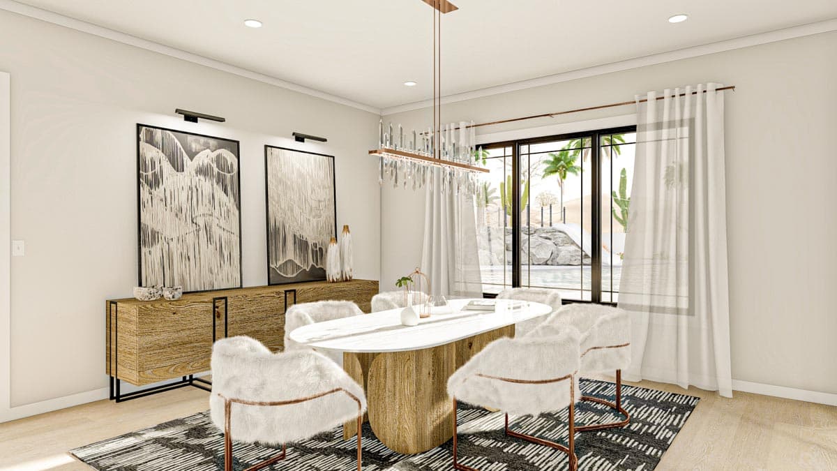 Plan 623105DJ: 3-Bed Mediterranean Home Plan under 3000 Square Feet - Image #9 - Mediterranean, Ranch, Southwest, Spanish