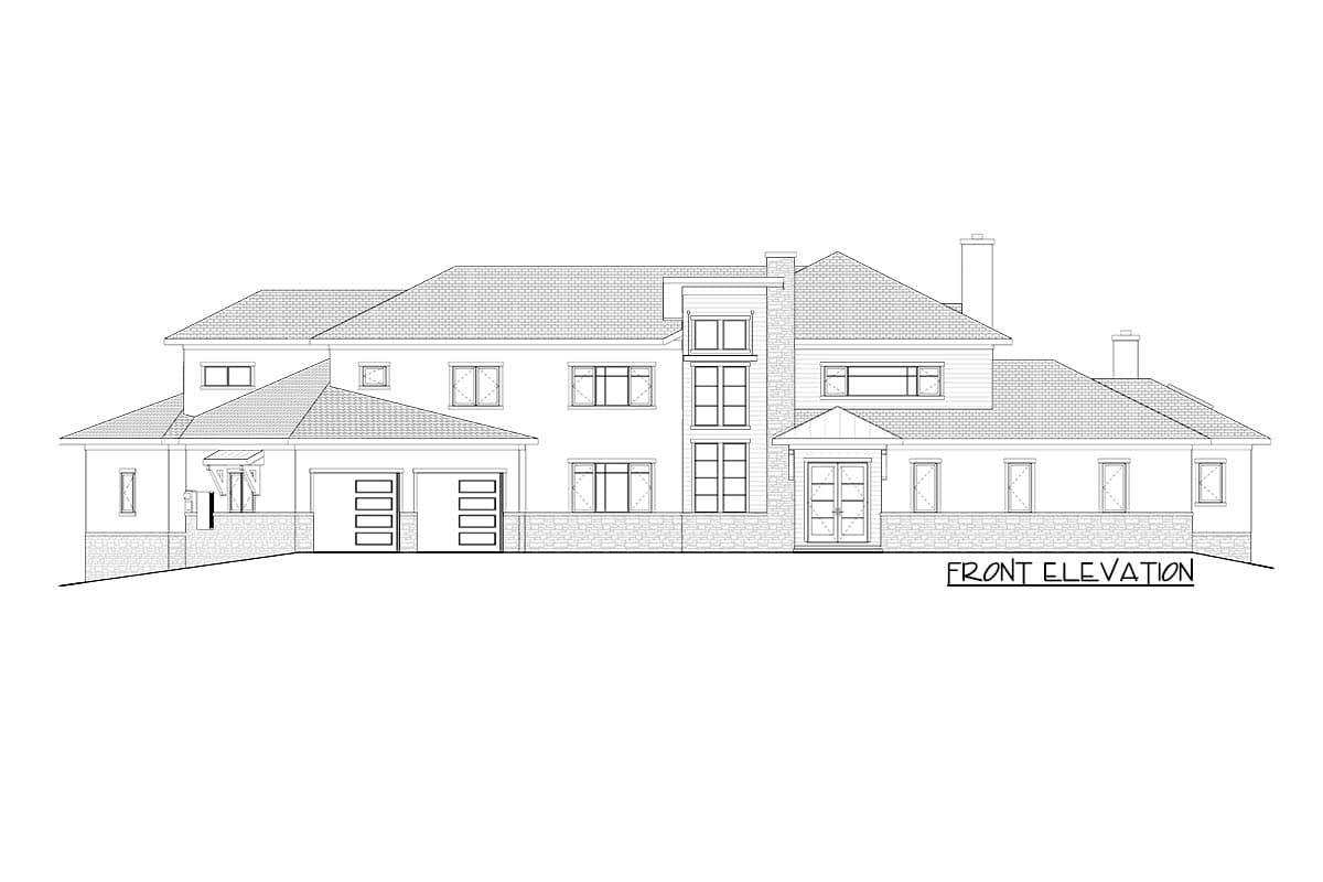 Plan 871021JEN: Sprawling 4-Bed Modern Prairie Home Plan Ideal for Lot with Rear Views - Image #13 - Coastal, Contemporary, Modern, Mountain, Prairie, Vacation