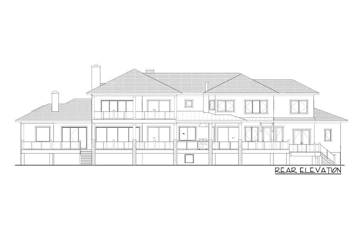 Plan 871021JEN: Sprawling 4-Bed Modern Prairie Home Plan Ideal for Lot with Rear Views - Image #15 - Coastal, Contemporary, Modern, Mountain, Prairie, Vacation