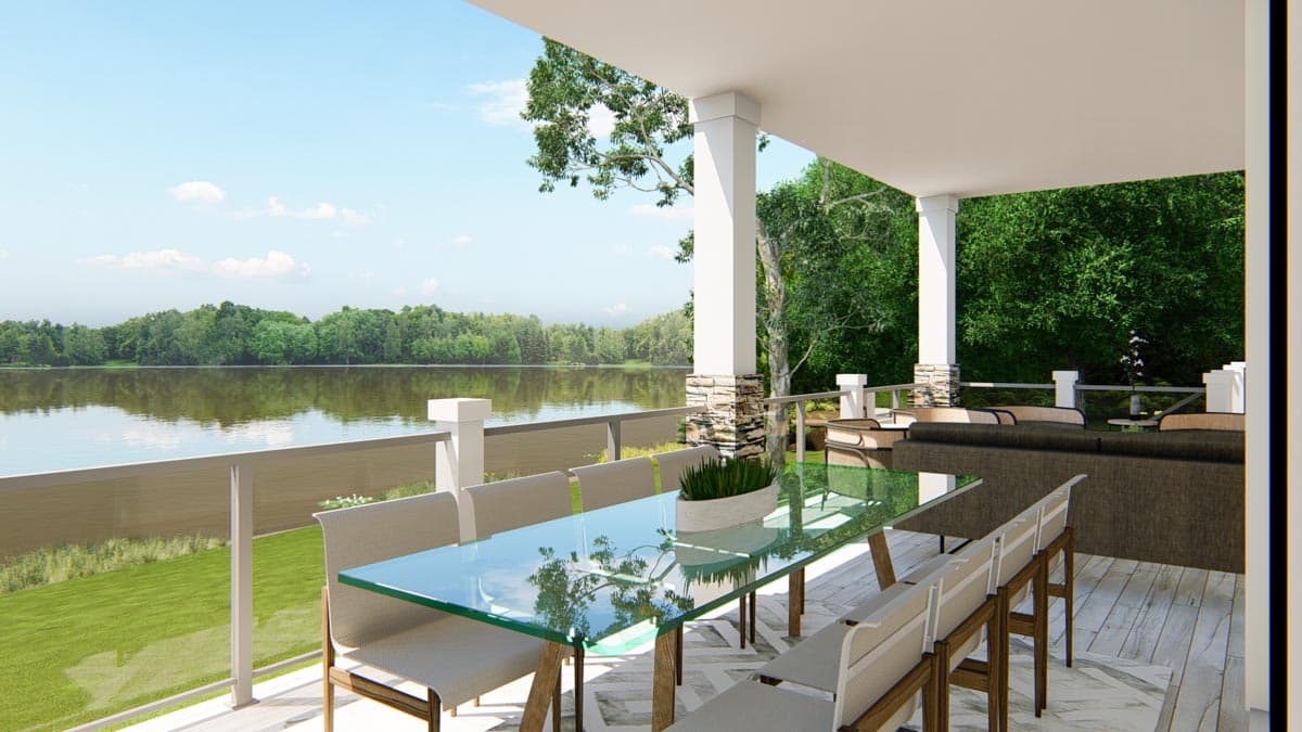 Plan 871021JEN: Sprawling 4-Bed Modern Prairie Home Plan Ideal for Lot with Rear Views - Image #9 - Coastal, Contemporary, Modern, Mountain, Prairie, Vacation