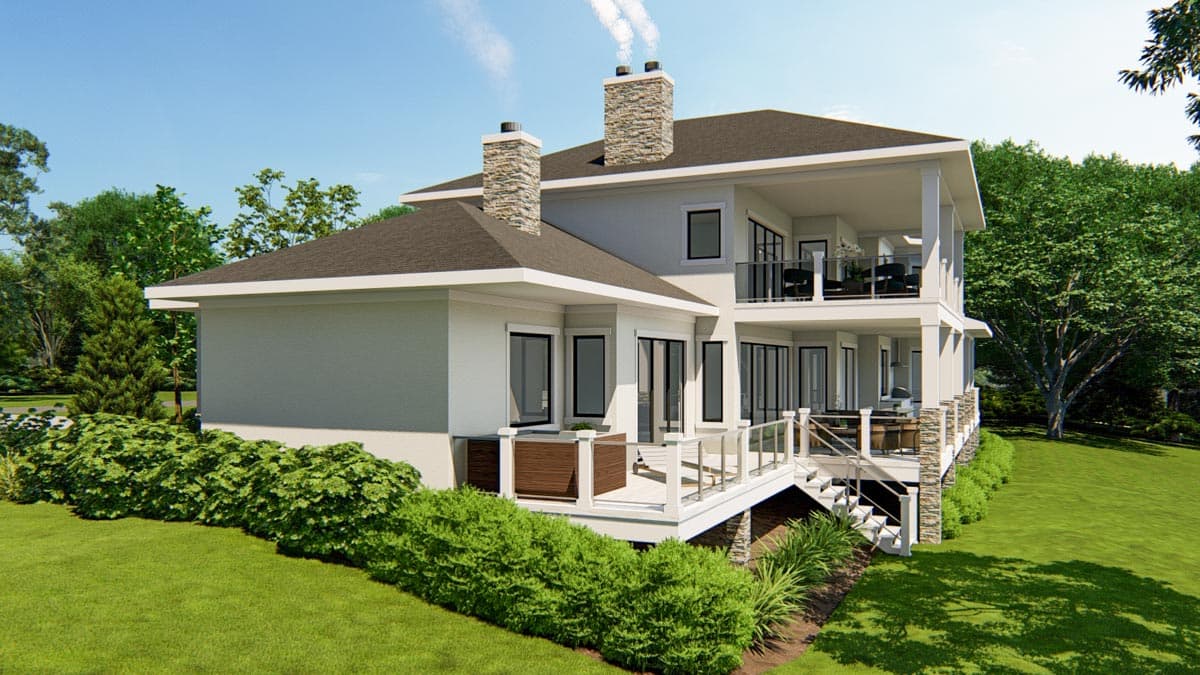 Plan 871021JEN: Sprawling 4-Bed Modern Prairie Home Plan Ideal for Lot with Rear Views - Image #10 - Coastal, Contemporary, Modern, Mountain, Prairie, Vacation