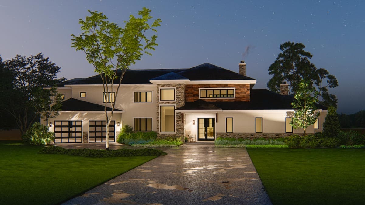 Plan 871021JEN: Sprawling 4-Bed Modern Prairie Home Plan Ideal for Lot with Rear Views - Image #11 - Coastal, Contemporary, Modern, Mountain, Prairie, Vacation