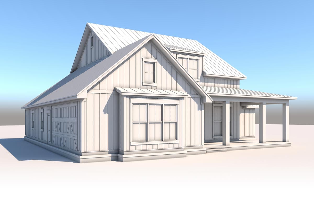 Plan 51913HZ: 4-Bedroom Modern Farmhouse Plan with Wraparound Front Porch - Image #4 - Cottage, Country, Farmhouse, Modern Farmhouse, New American, Ranch