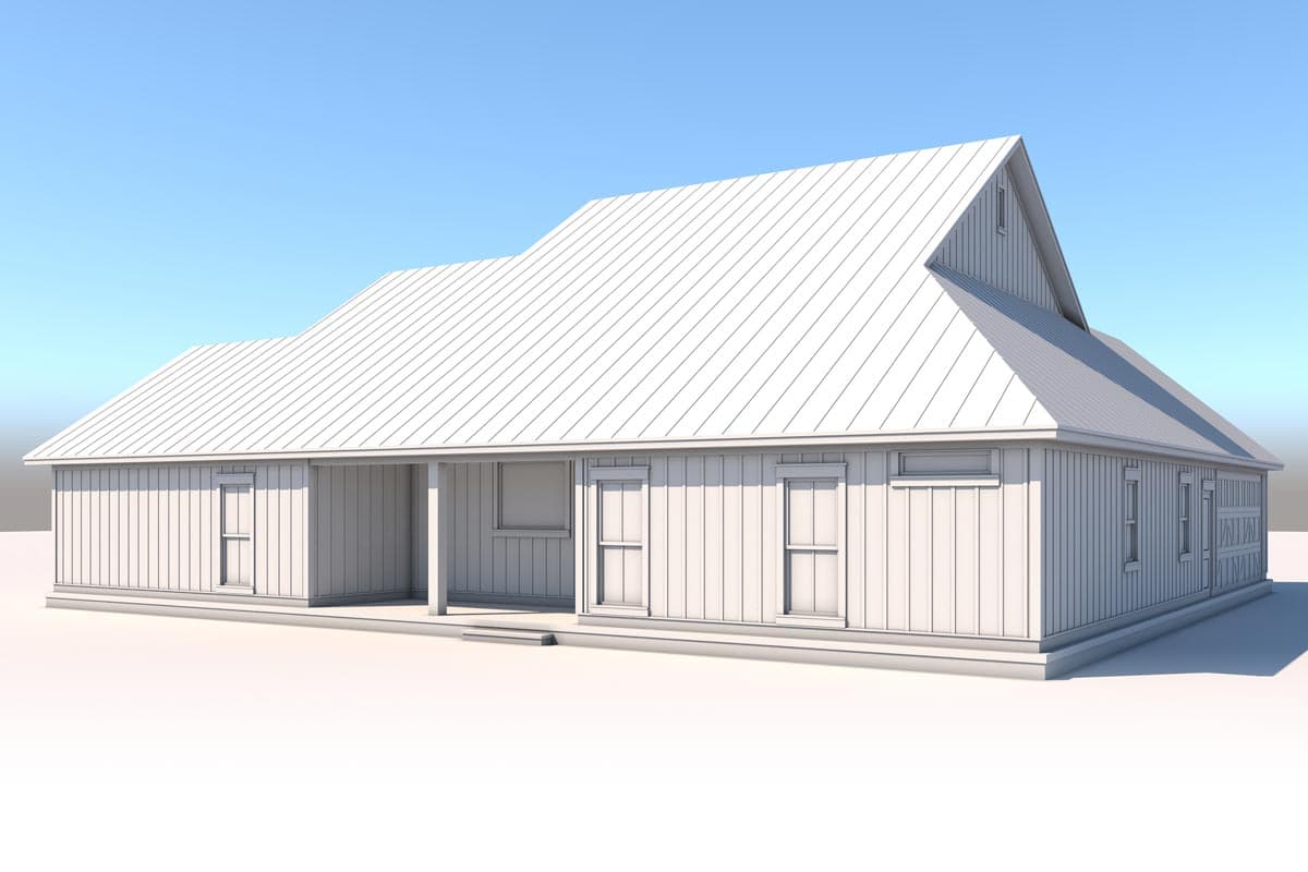 Plan 51913HZ: 4-Bedroom Modern Farmhouse Plan with Wraparound Front Porch - Image #5 - Cottage, Country, Farmhouse, Modern Farmhouse, New American, Ranch