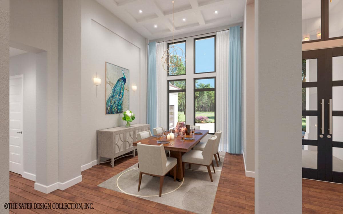 Plan 340103STR: 4-Bed Transitional House Plan with 3-Car Garage and Cabana - Image #5 - Coastal, Coastal Contemporary, Contemporary, European, Florida-Style, Southern, Transitional