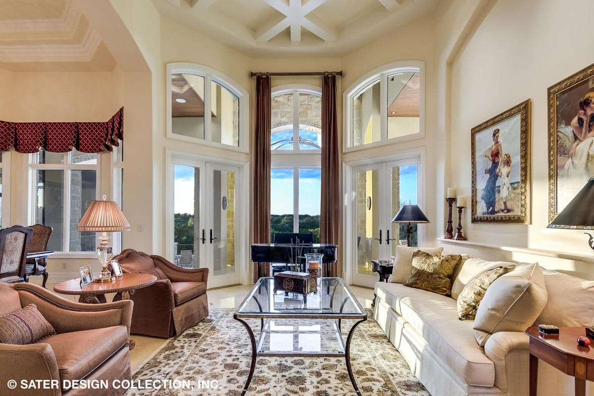 Plan 340104STR: 4-bed Luxury Home Plan with Two 2-car Garages and a Home Theater - Image #18 - European, Hill Country, Mediterranean