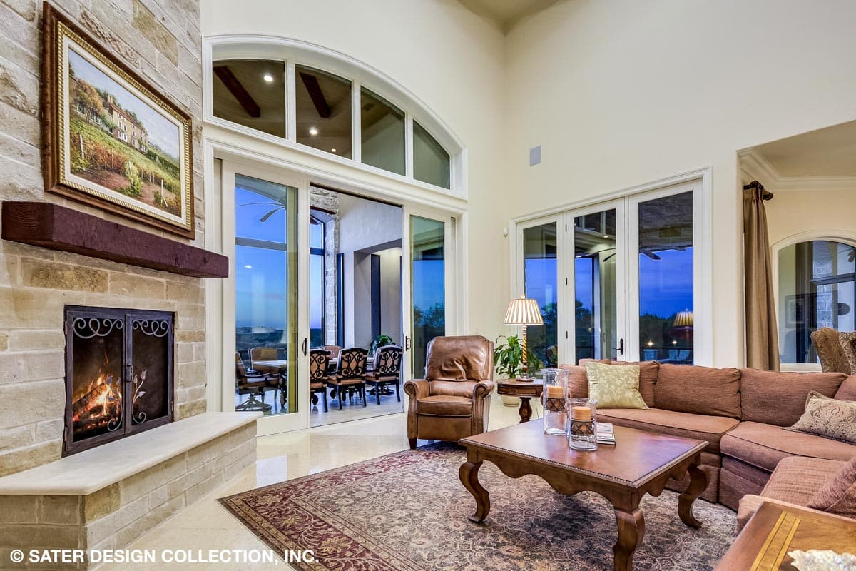 Plan 340104STR: 4-bed Luxury Home Plan with Two 2-car Garages and a Home Theater - Image #19 - European, Hill Country, Mediterranean