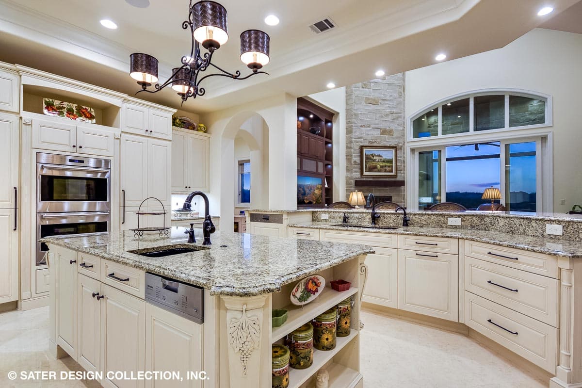Plan 340104STR: 4-bed Luxury Home Plan with Two 2-car Garages and a Home Theater - Image #23 - European, Hill Country, Mediterranean