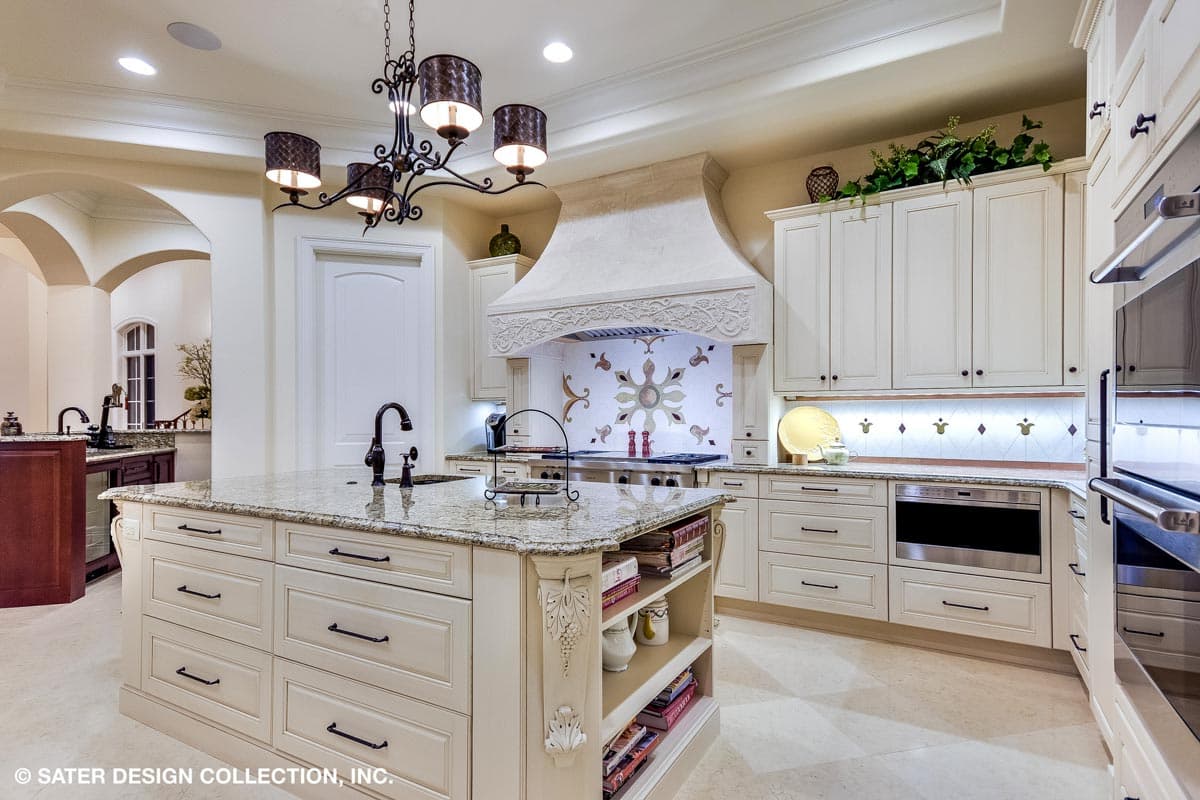 Plan 340104STR: 4-bed Luxury Home Plan with Two 2-car Garages and a Home Theater - Image #24 - European, Hill Country, Mediterranean
