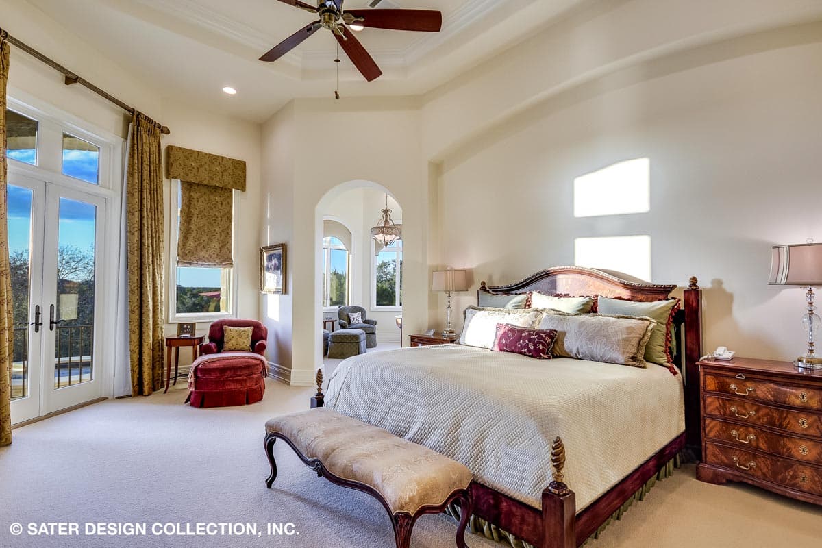 Plan 340104STR: 4-bed Luxury Home Plan with Two 2-car Garages and a Home Theater - Image #25 - European, Hill Country, Mediterranean