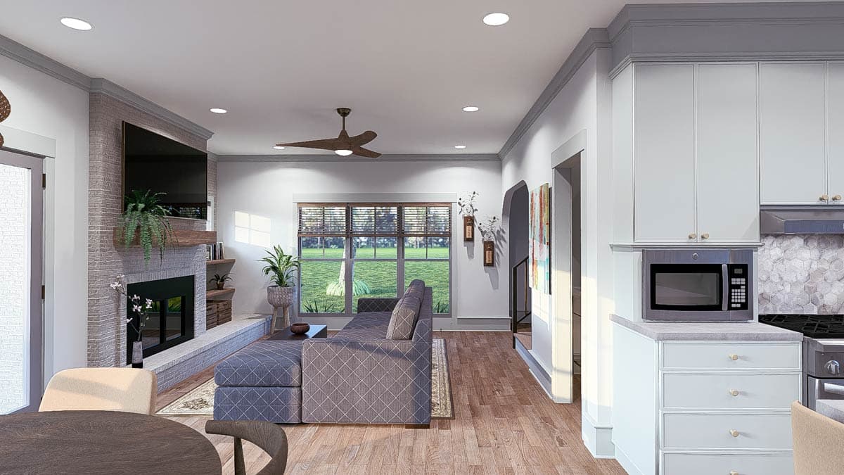 Plan 70768SND: Transitional European Home Plan with Single Garage and Main-level Master Bedroom - Image #10 - European, French Country, Transitional