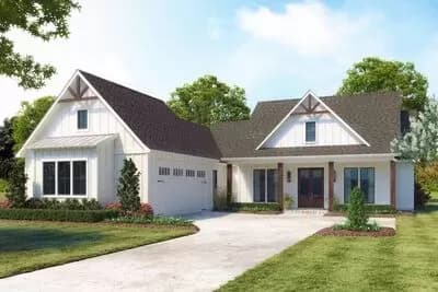 4-Bed Modern Farmhouse with Split Beds and Oversized Storage Closet - 2098 Sq Ft