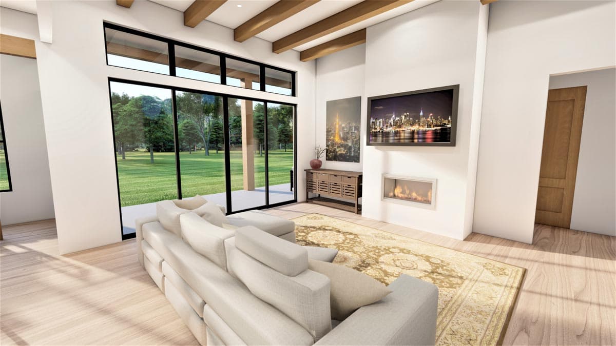 Plan 490032NAH: 3-Bedroom Farmhouse Plan with RV Garage and Optionally Finished Basement - Image #6 - Country, Farmhouse, Modern Farmhouse, New American, Ranch