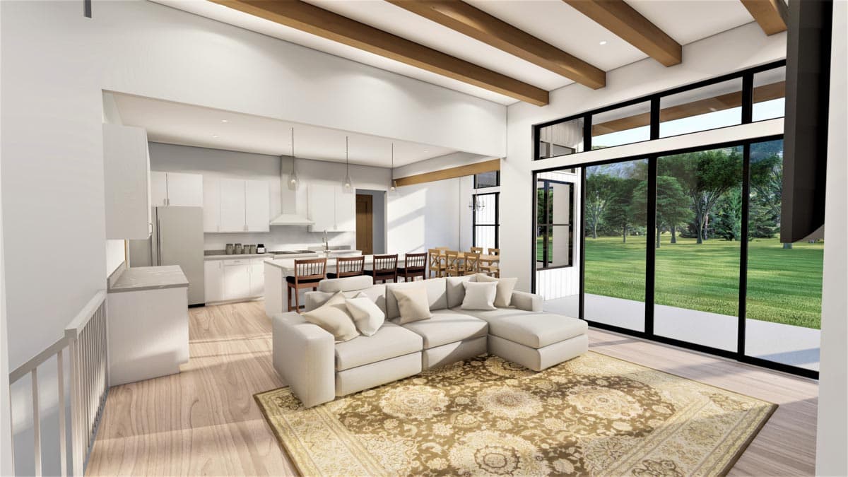 Plan 490032NAH: 3-Bedroom Farmhouse Plan with RV Garage and Optionally Finished Basement - Image #7 - Country, Farmhouse, Modern Farmhouse, New American, Ranch