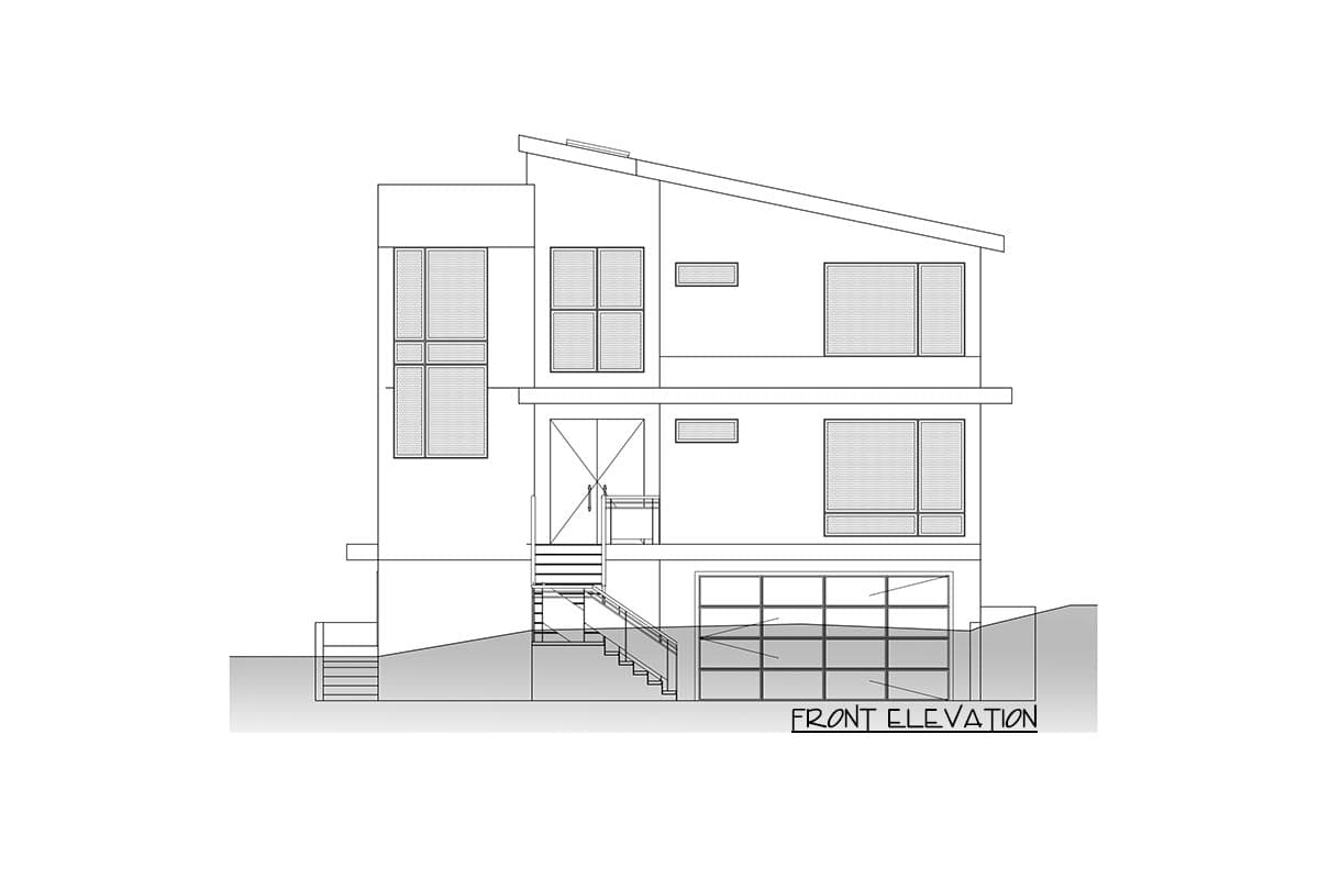 Plan 666169RAF: Contemporary Northwest Home Plan with Rooftop Terrace and 2-Bed Apartment - Image #7 - Contemporary, Modern, Northwest