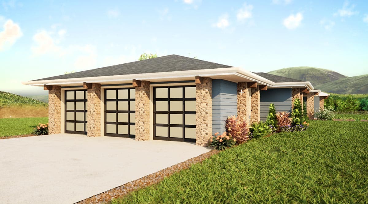 Plan 69199AM: One-Story Modern Prairie-Style Home Plan with Home Office - Image #4 - Northwest, Prairie, Ranch