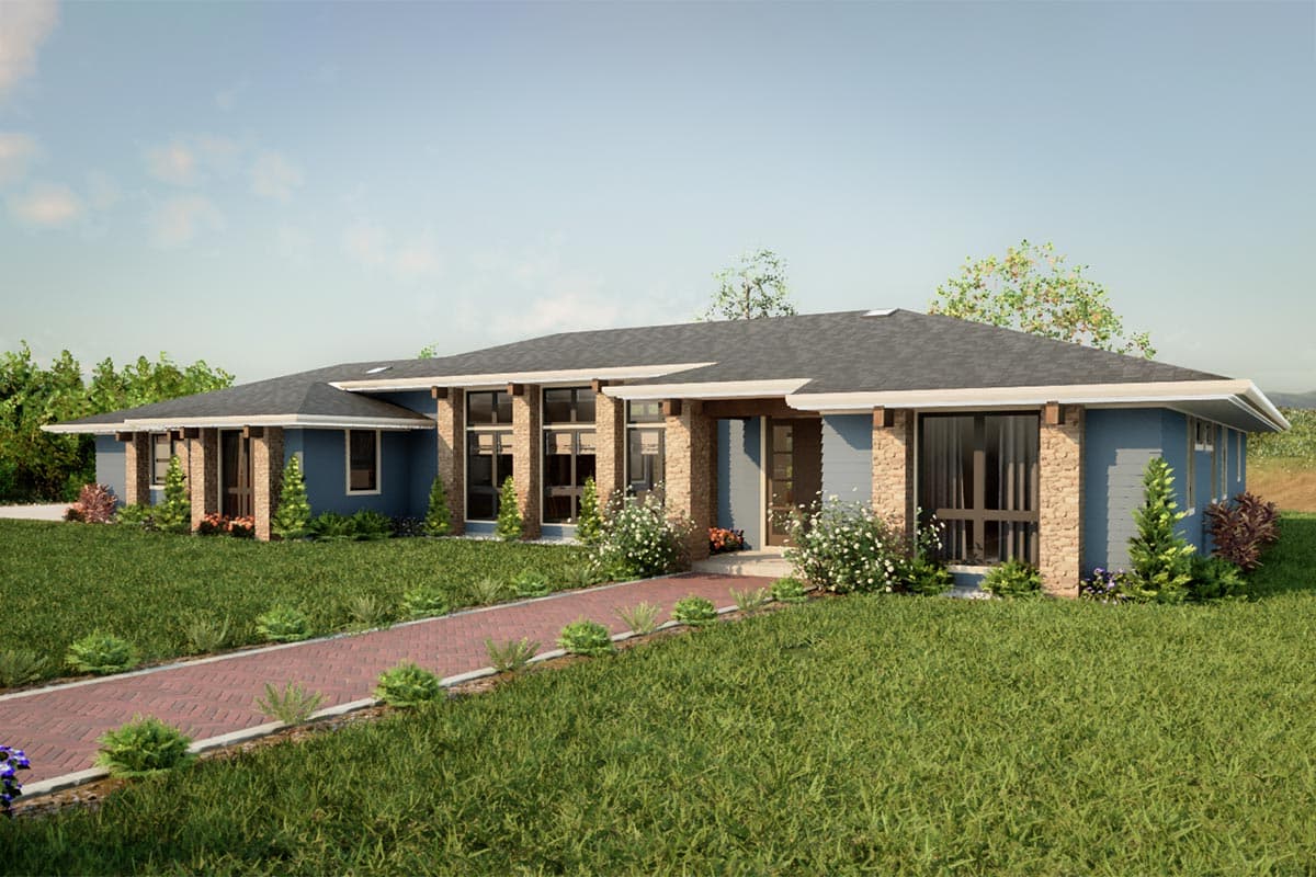 Plan 69199AM: One-Story Modern Prairie-Style Home Plan with Home Office - Image #10 - Northwest, Prairie, Ranch