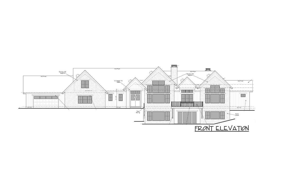 Plan 95170RW: Transitional Mountain Ranch with Walkout Basement and Optional Bonus Room - 5351 Sq Ft - Image #6 - Contemporary, Mountain, New American, Ranch, Rustic, Transitional