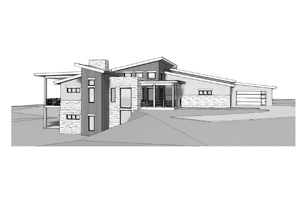 Plan 95171RW: Contemporary Ranch for Side-sloping Lot - Image #14 - Contemporary, Modern, Mountain, Northwest, Ranch
