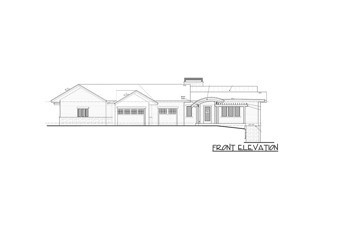 Plan 95176RW: Contemporary Ranch Plan with Angled Garage and Optional Lower Level - Image #9 - Contemporary, Craftsman, Ranch