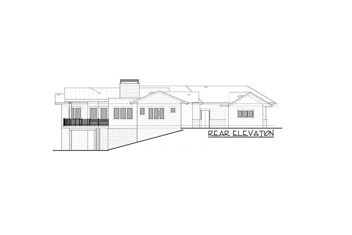 Plan 95176RW: Contemporary Ranch Plan with Angled Garage and Optional Lower Level - Image #11 - Contemporary, Craftsman, Ranch