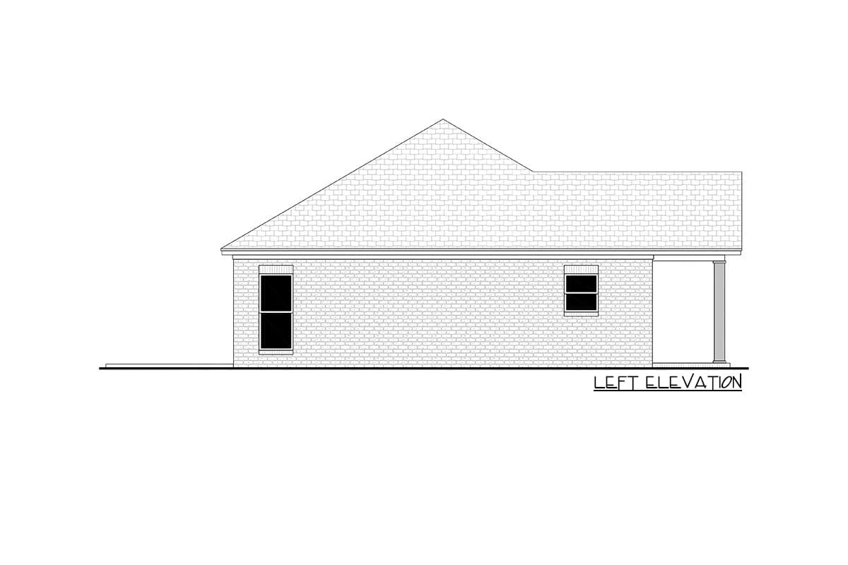 Plan 51914HZ: Modest Country Duplex House Plan With Matching 2-Bed and 2-Bath Units Under 1000 Sq Ft - Image #7 - Country, Hill Country, Ranch, Southern, Traditional