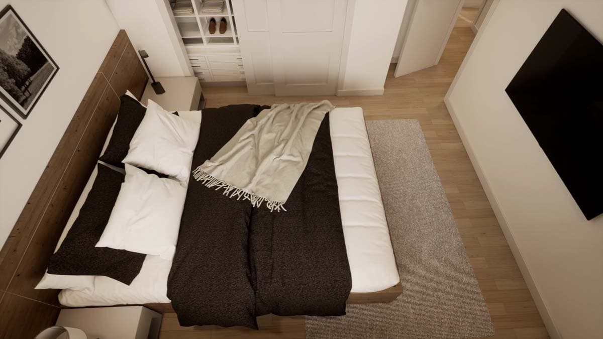 Plan 420021WNT: 2-Bed Modern Contemporary Home Plan with Stone and Wood Exterior - Image #21 - Contemporary, Mid Century Modern, Modern, Mountain, Northwest, Ranch, Rustic