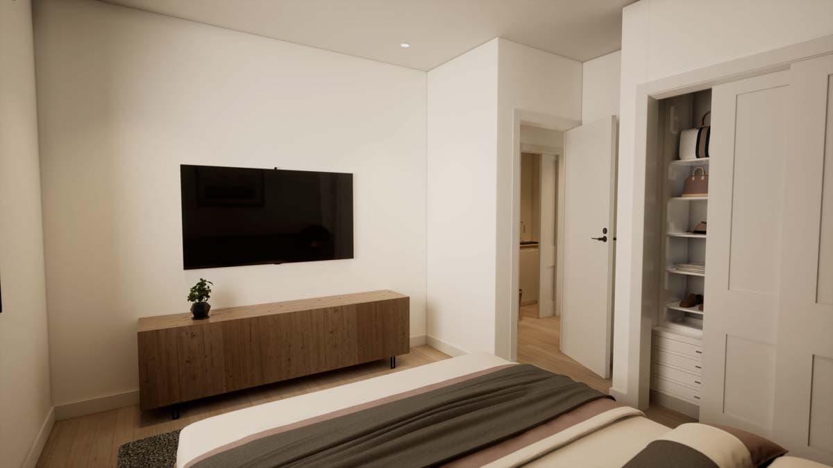 Plan 420021WNT: 2-Bed Modern Contemporary Home Plan with Stone and Wood Exterior - Image #24 - Contemporary, Mid Century Modern, Modern, Mountain, Northwest, Ranch, Rustic