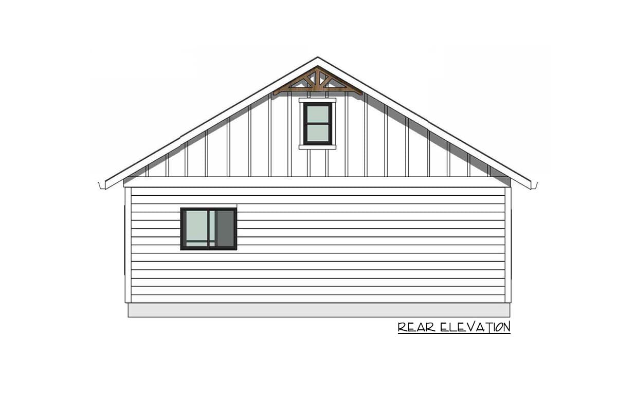 Plan 420022WNT: 749 Square Foot Country Cottage ADU - Image #4 - Cottage, Country, Craftsman, New American, Rustic, Vacation