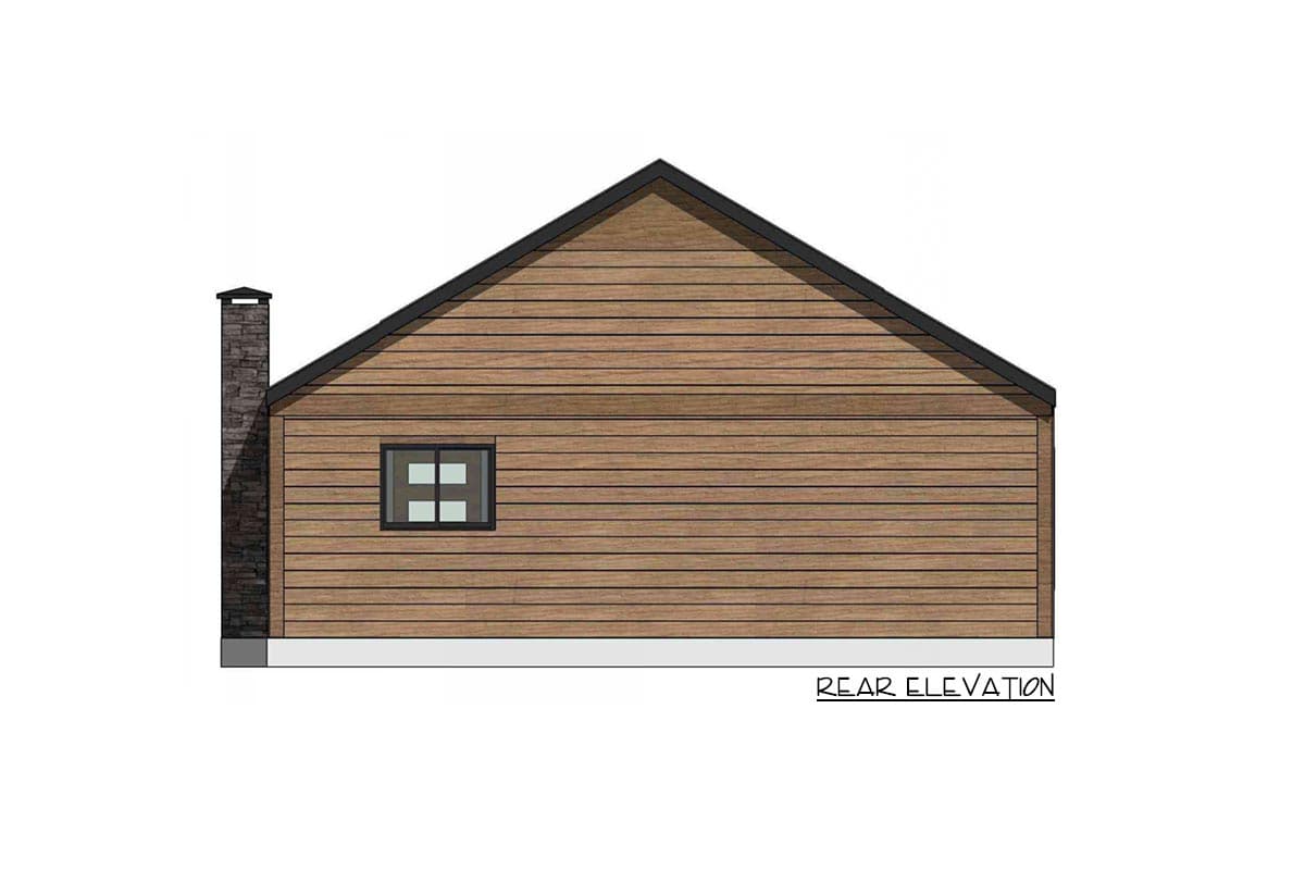 Plan 420025WNT: Modern 2-Bed Scandinavian-Style Cabin - 812 Sq Ft - Image #4 - Cabin, Contemporary, Cottage, Modern, Mountain, Northwest, Ranch, Scandinavian