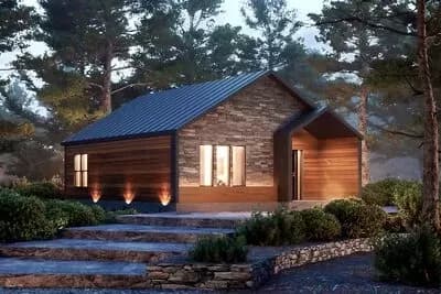 Modern 2-Bed Scandinavian-Style Cabin - 812 Sq Ft