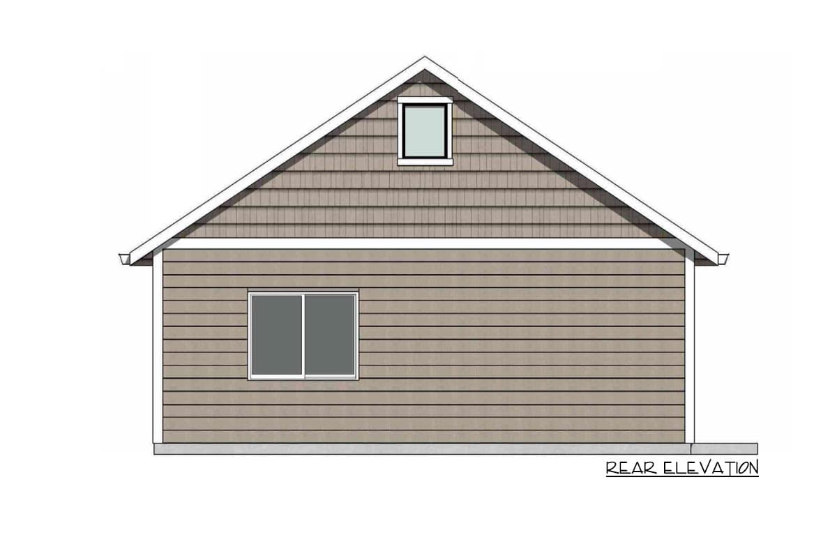 Plan 420027WNT: Double-Gabled 550 Square Foot 1-Bed Cottage - Image #4 - Cottage, Country, Craftsman, New American, Ranch, Traditional