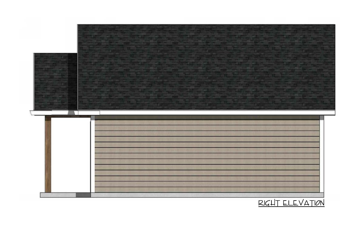 Plan 420027WNT: Double-Gabled 550 Square Foot 1-Bed Cottage - Image #5 - Cottage, Country, Craftsman, New American, Ranch, Traditional