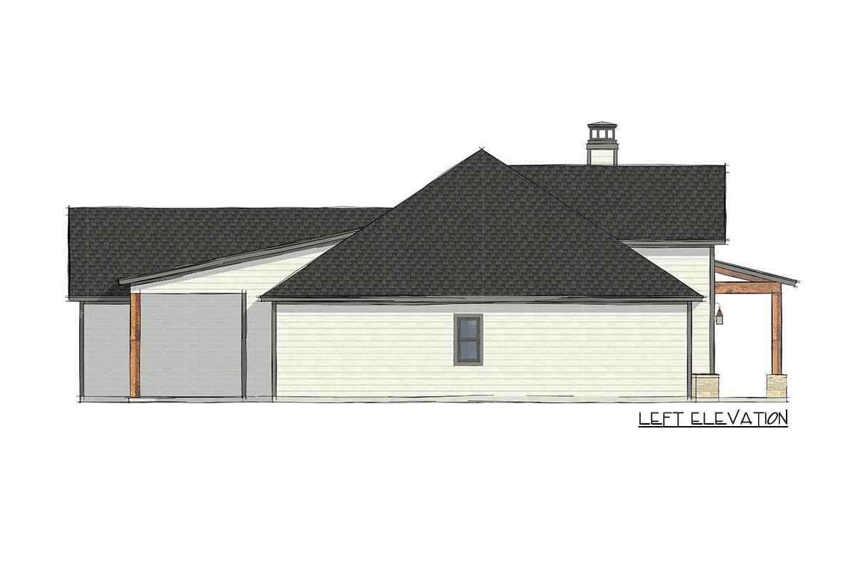 Plan 818016JSS: 1815 Square Foot One-story House Plan with 2-Car Garage - Image #6 - Country, Craftsman, New American, Prairie, Ranch, Rustic